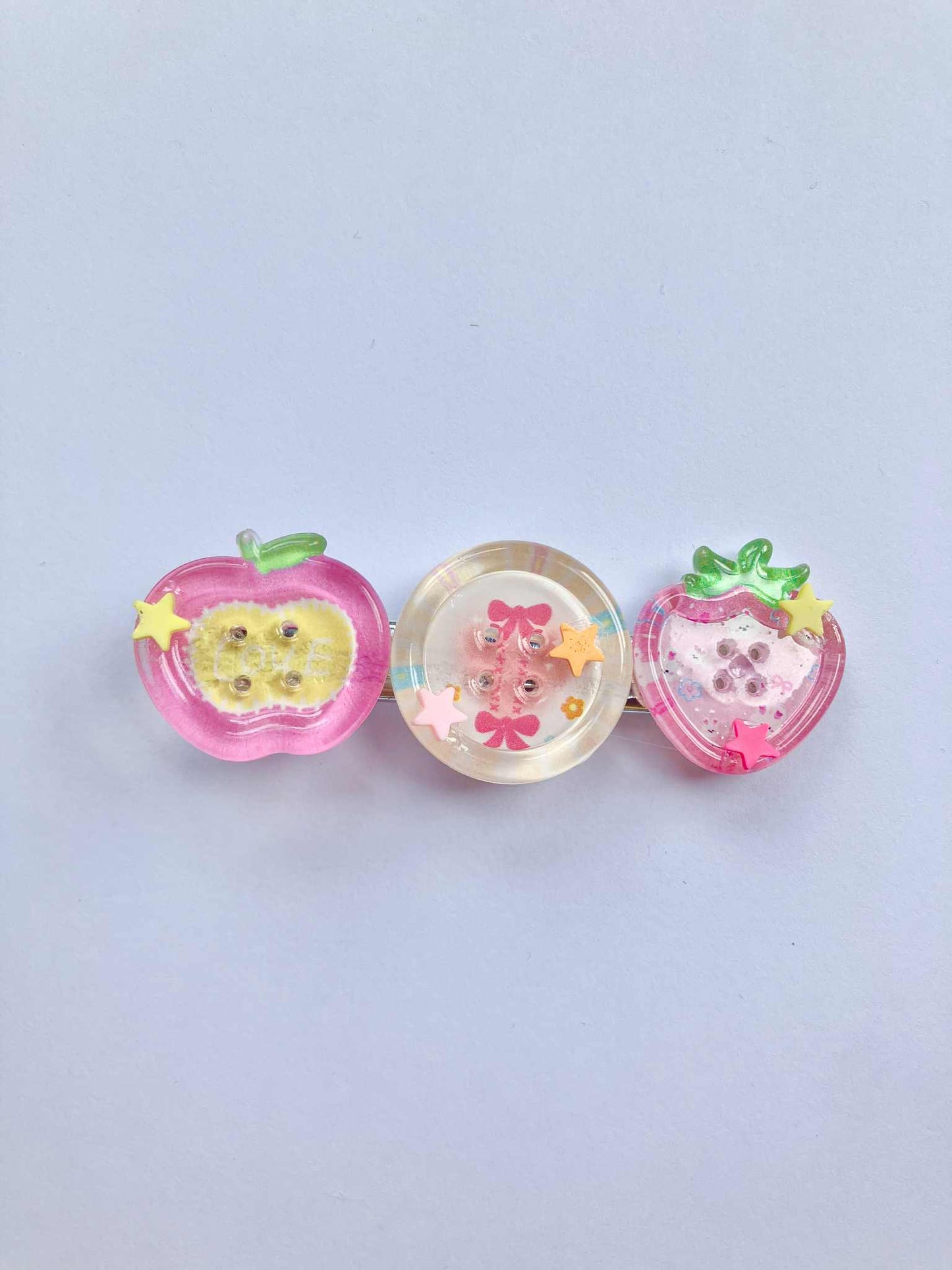 Button Hair Clips (10 Designs)