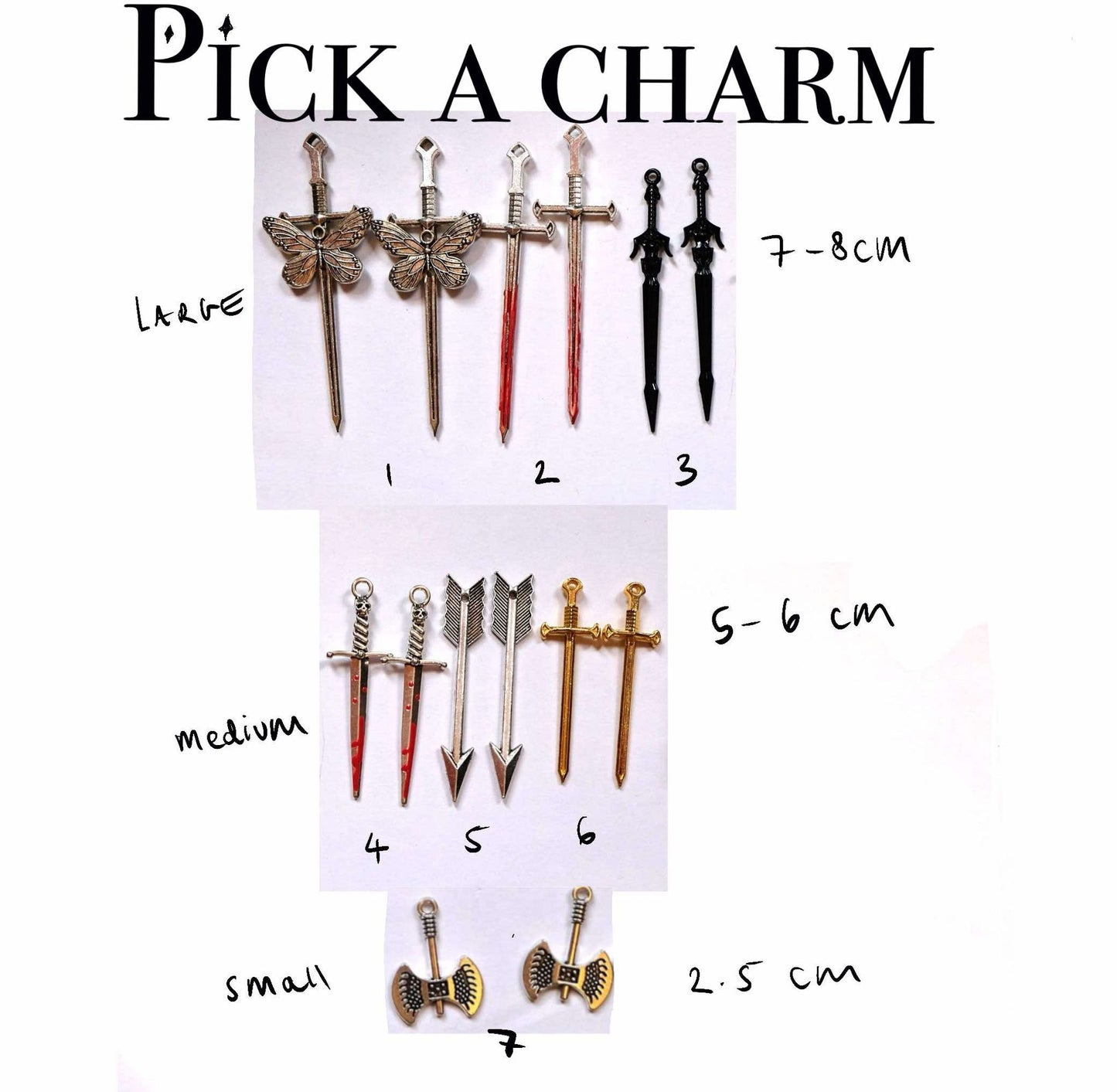 CUSTOM DND EARRINGS- WEAPONS.