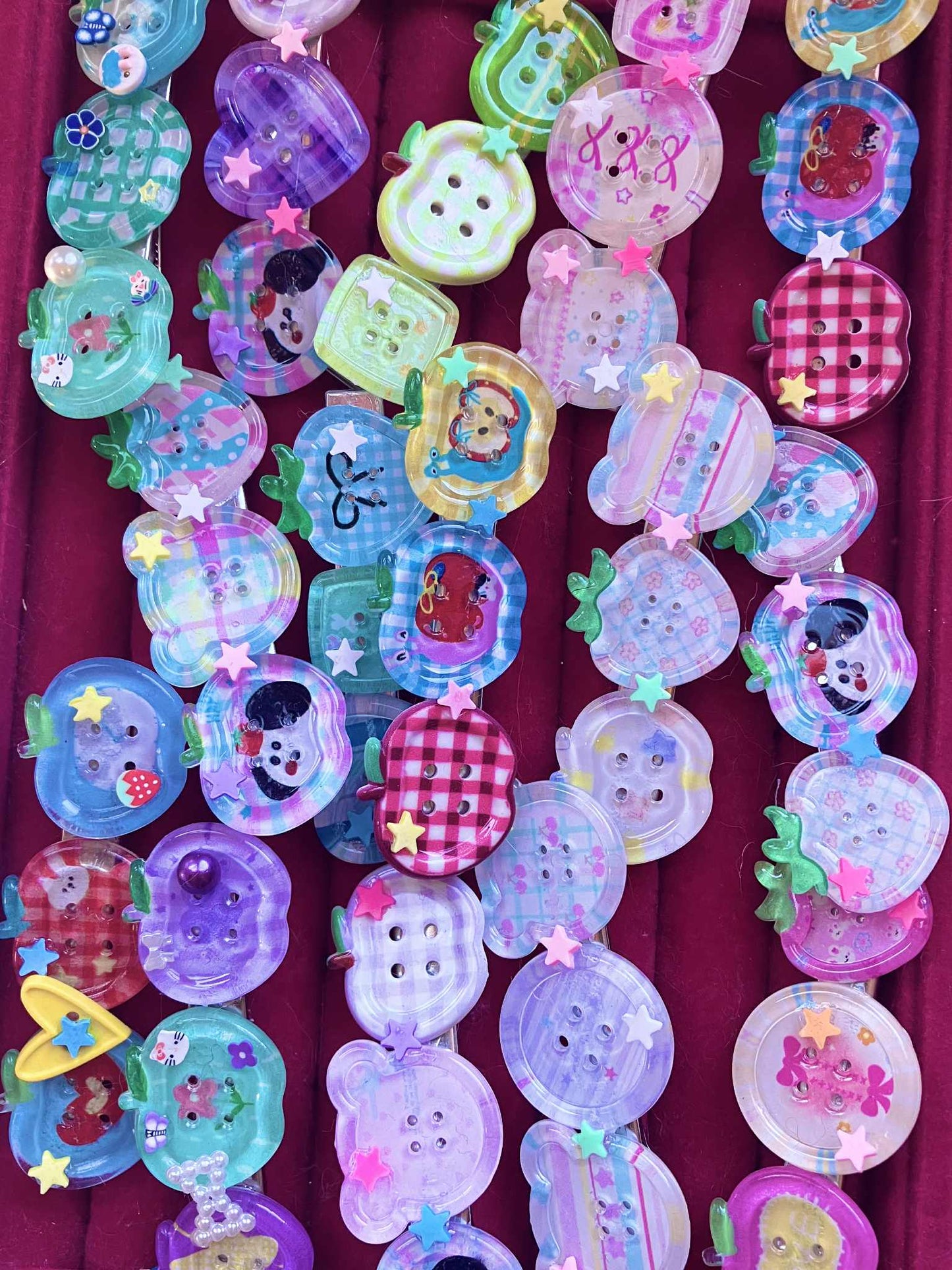 Button Hair Clips (10 Designs)