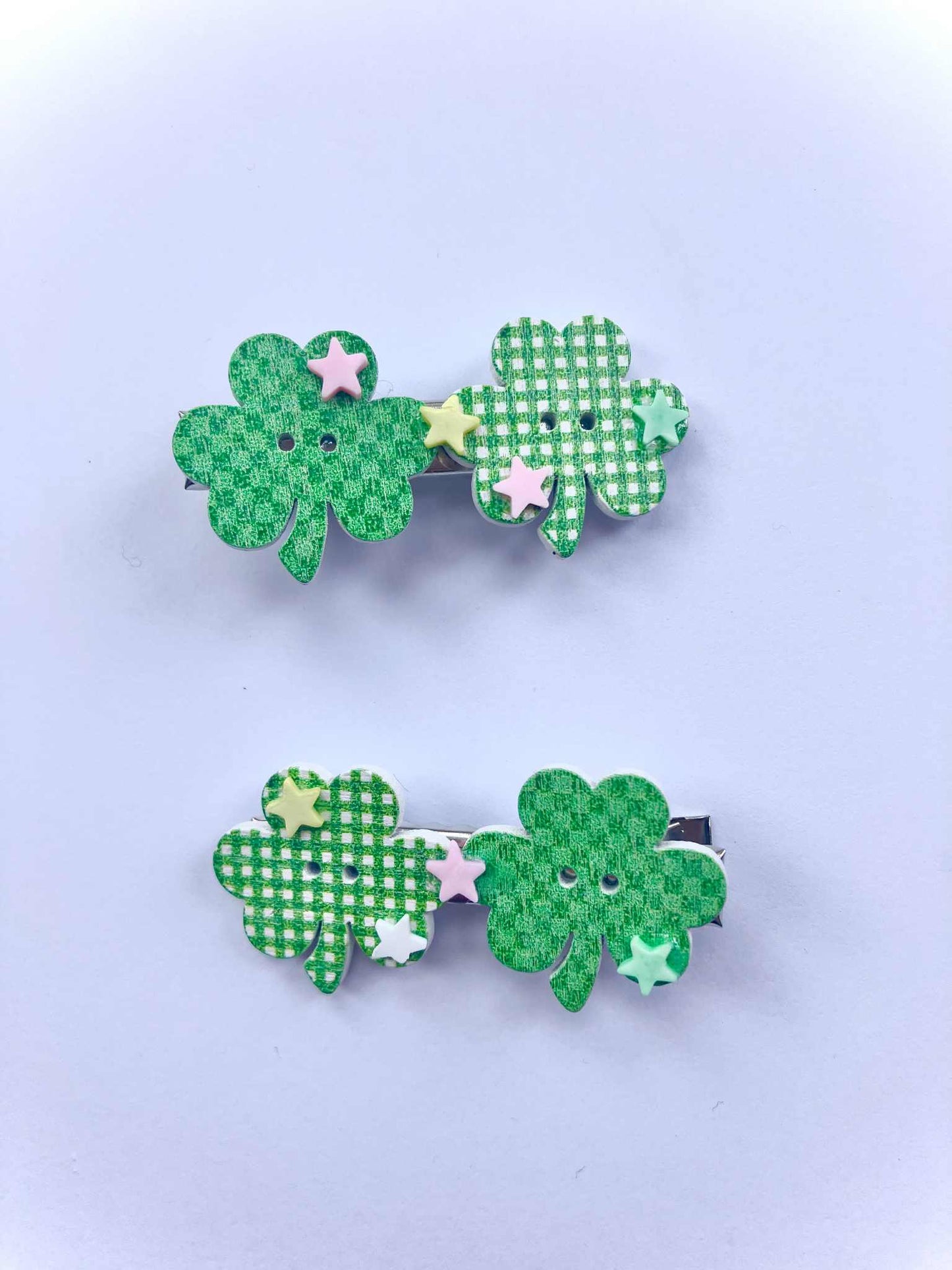 Lucky Clover clips x2