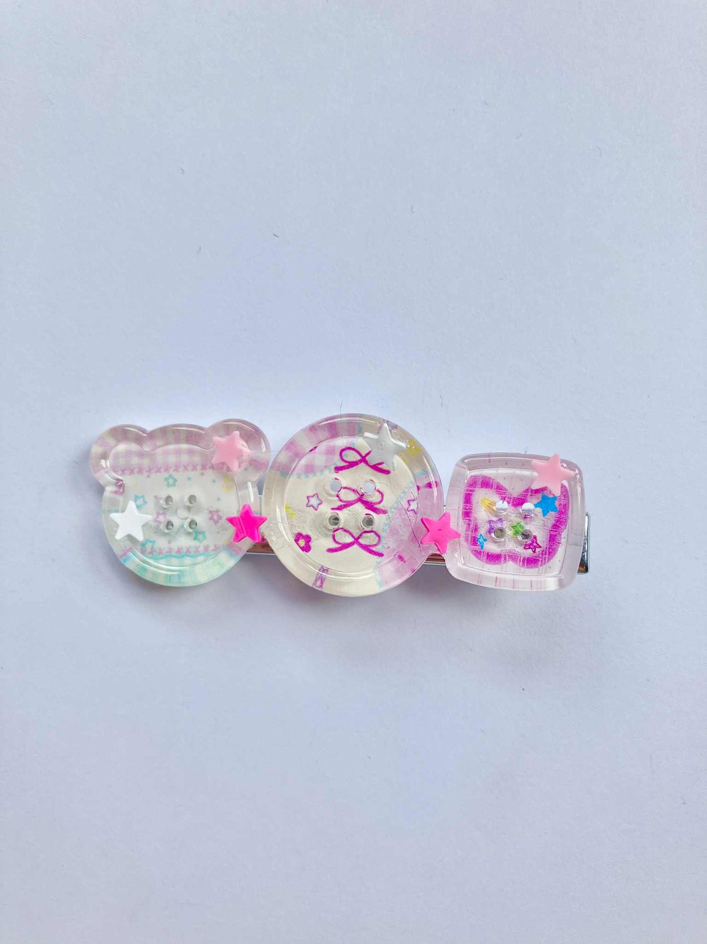 Button Hair Clips (10 Designs)