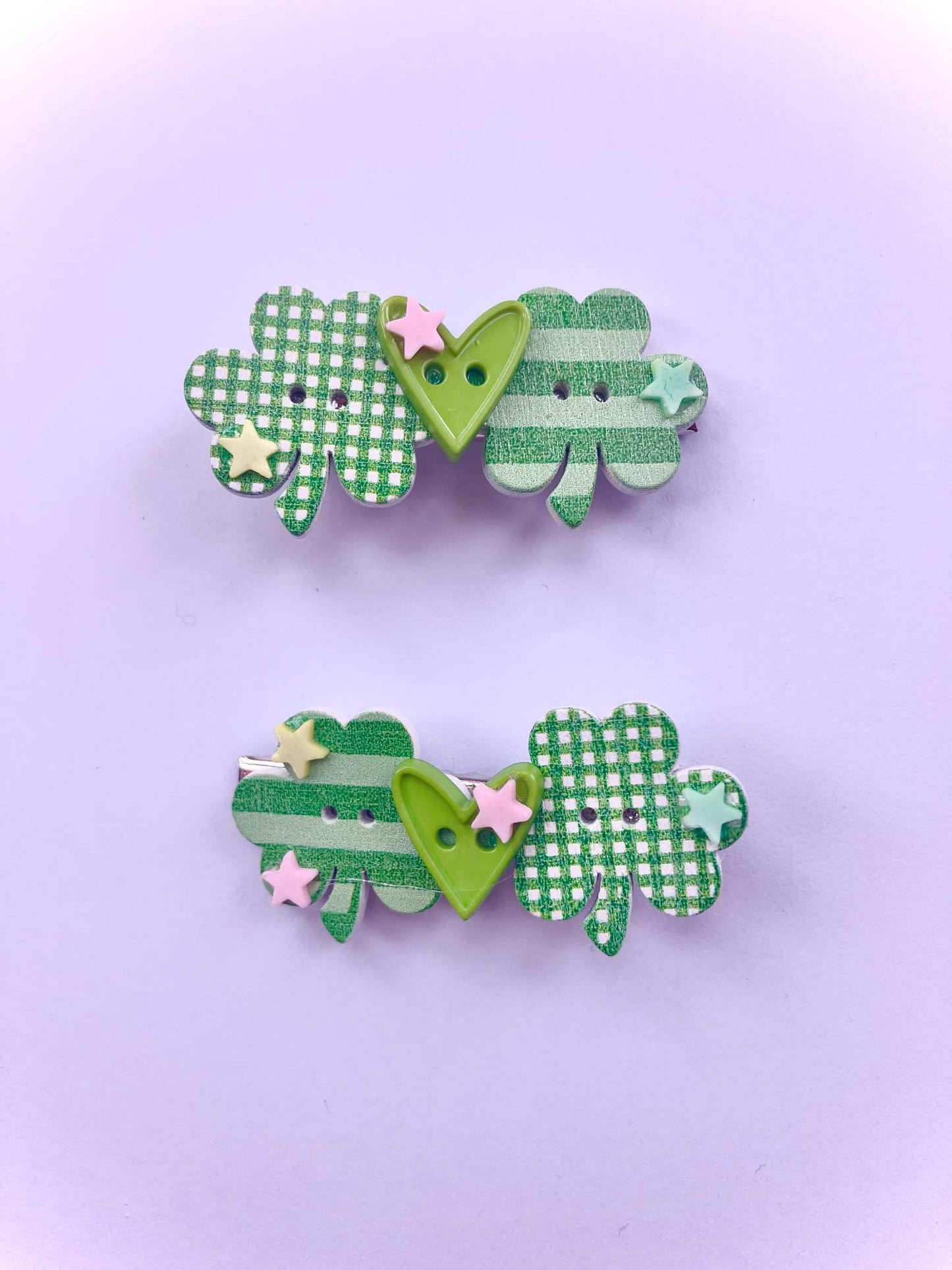 Lucky Clover clips x2