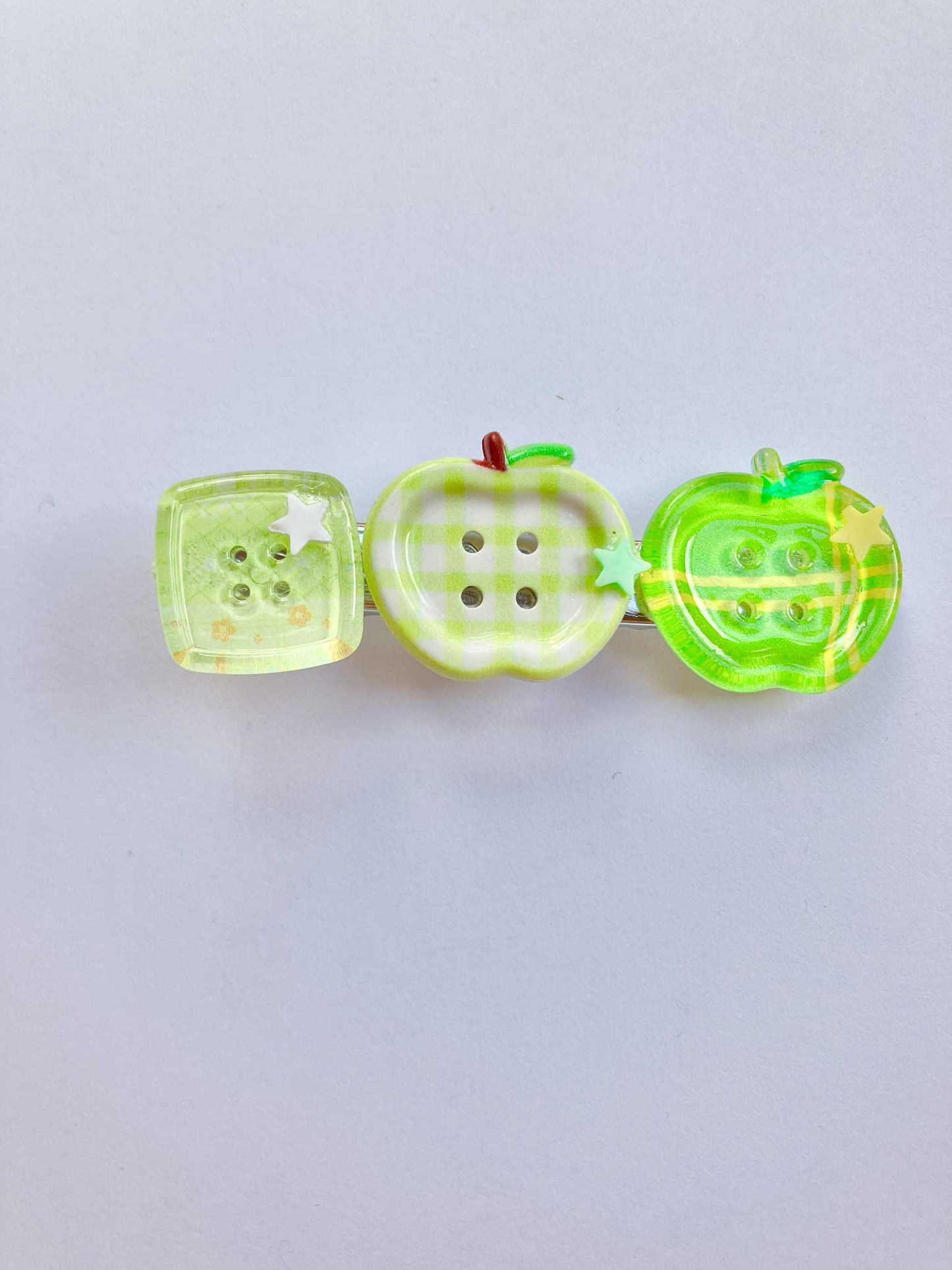 Button Hair Clips (10 Designs)