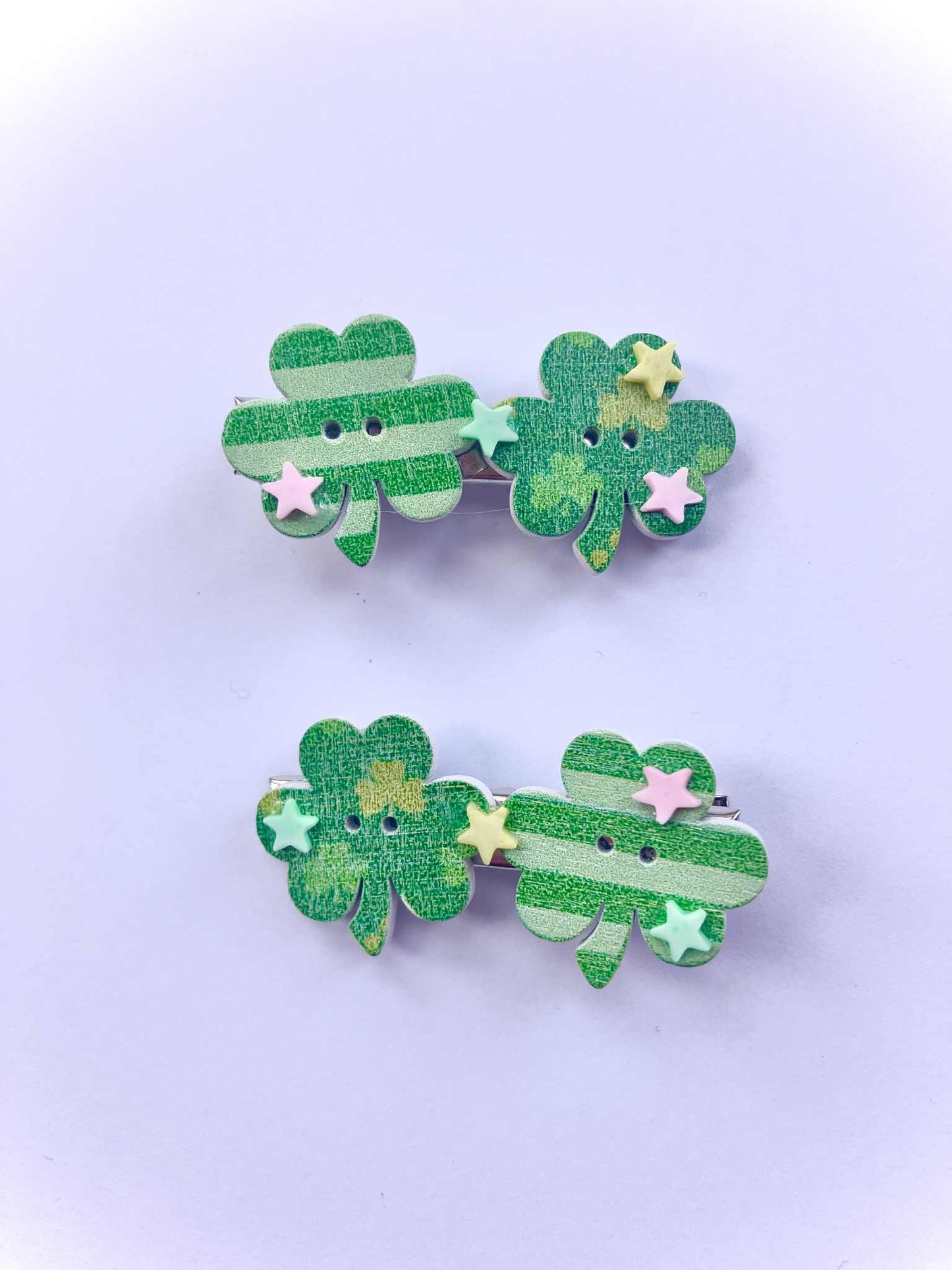 Lucky Clover clips x2