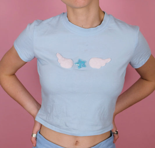 Angel baby tee -S 6-8