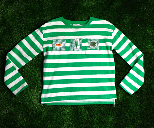 Lucky Day Stripe tee - 8- 10