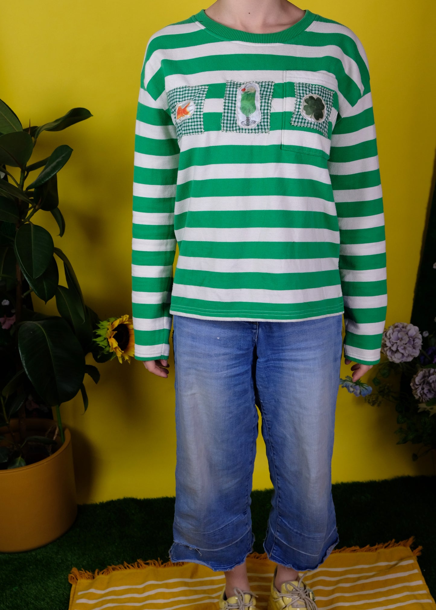Lucky Day Stripe tee - 8- 10