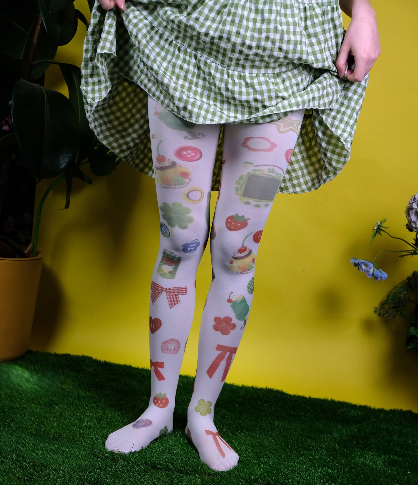 Lucky Day printed tights (S-2XL)