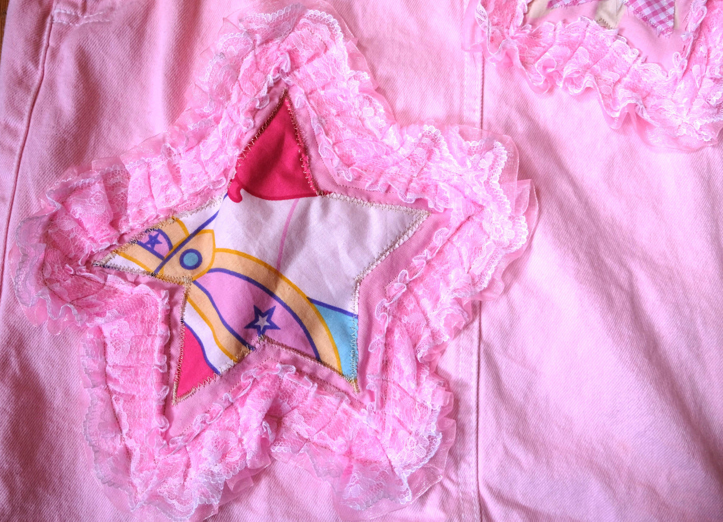 Reworked star Dungaree dress -12- 14