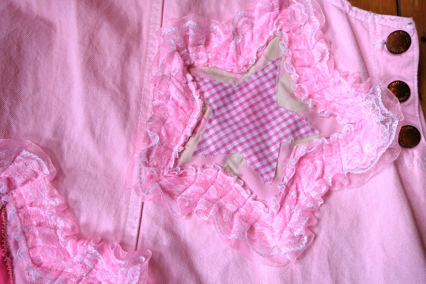 Reworked star Dungaree dress -12- 14