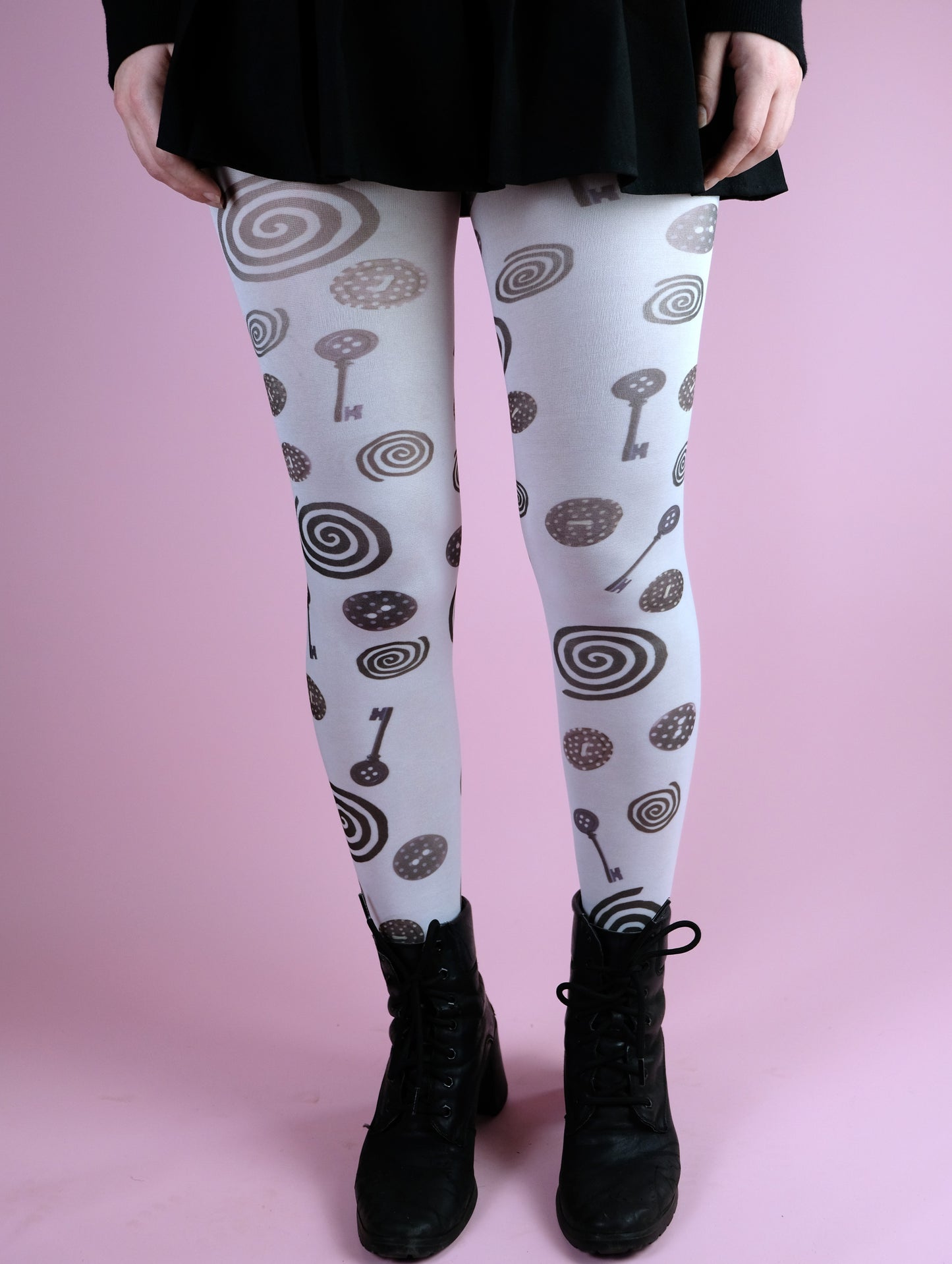 Spiral Button Tights S-5XL