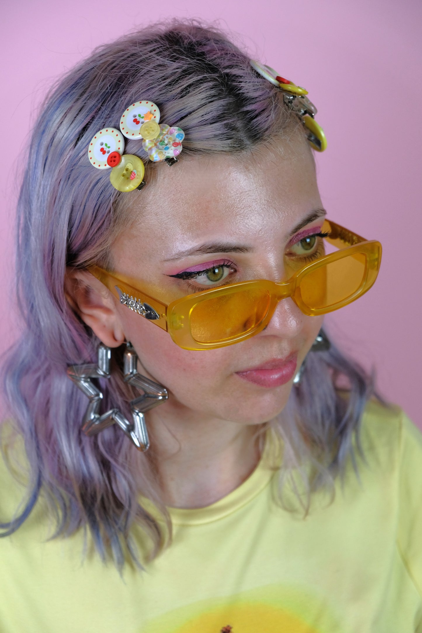 Pastel Button clips