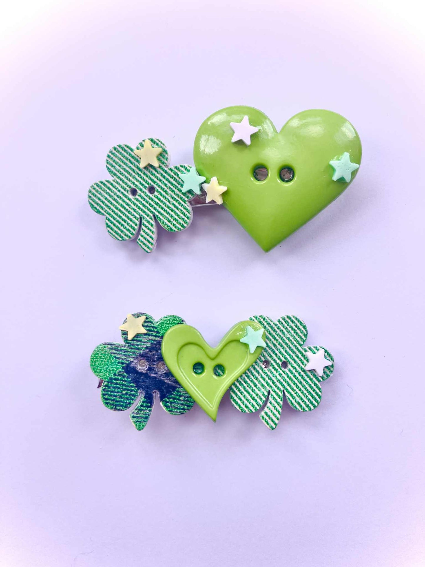 Lucky Clover clips x2