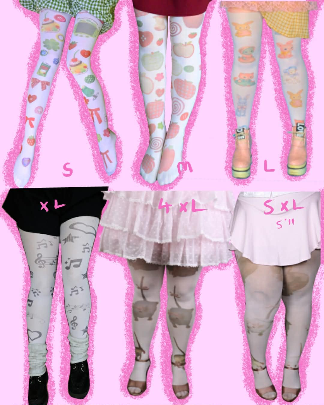 Heisei Retro Tights ( S-5XL)