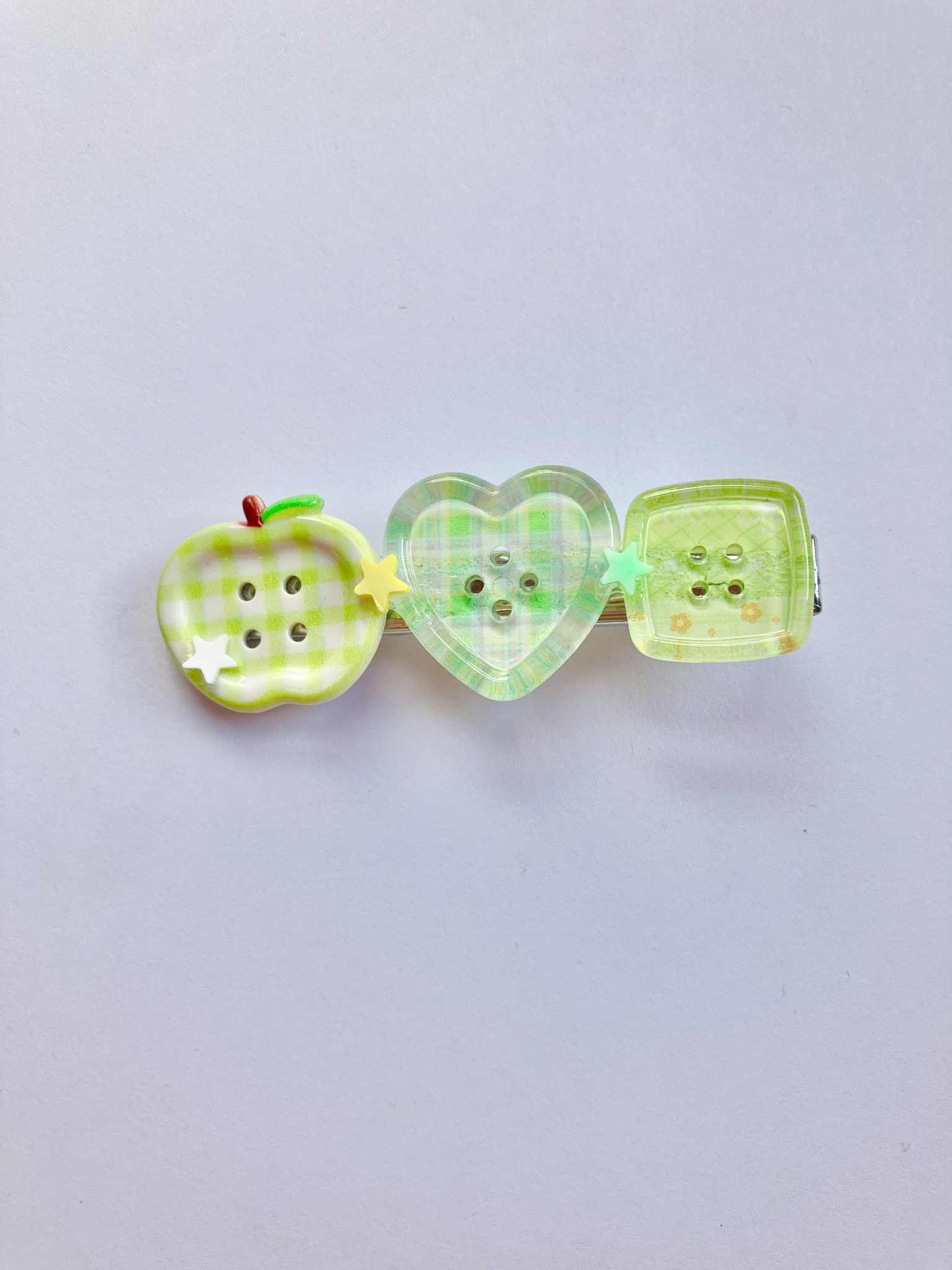 Button Hair Clips (10 Designs)