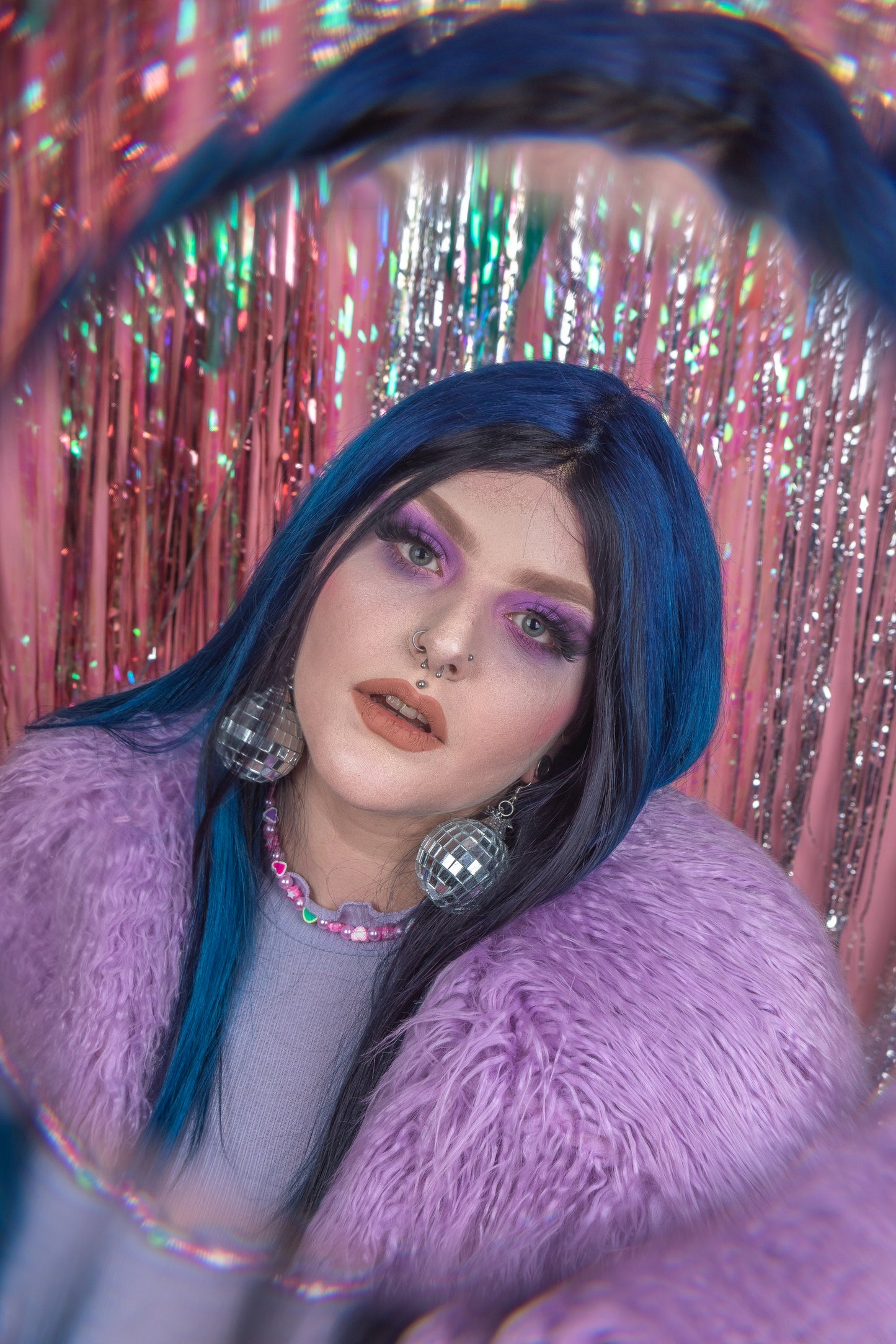 Giant Disco ball earrings