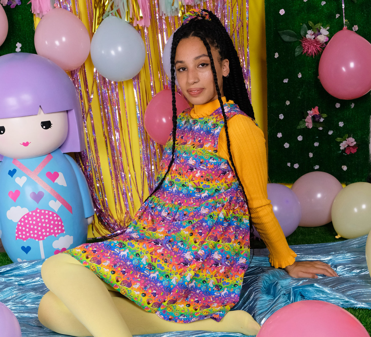 Lisa Frank sticker dress (10-12)