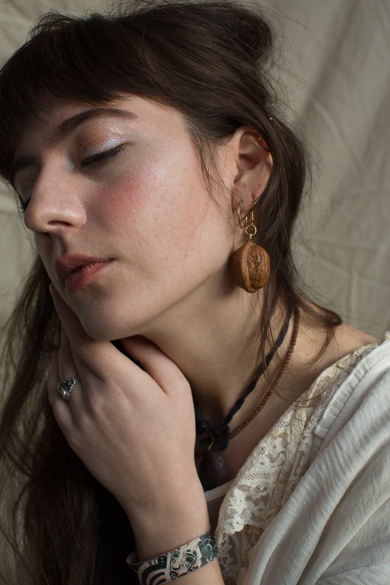 Walnut Earrings