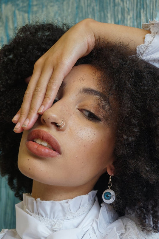 Pink/ Blue Eyeball Earrings