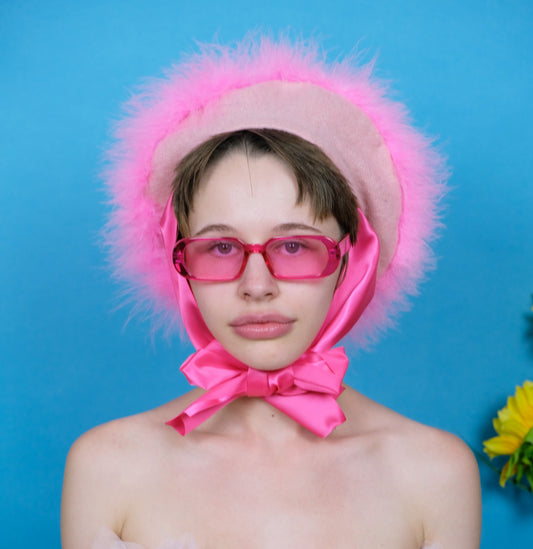 Pink Fluffy Beret