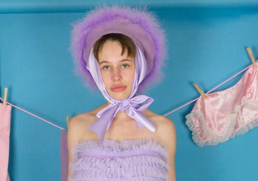 Purple Fluffy Beret