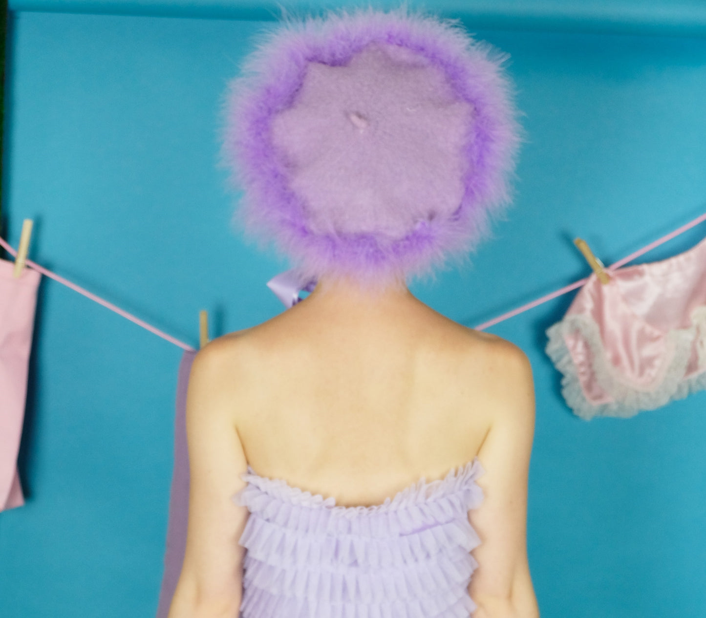 Purple Fluffy Beret