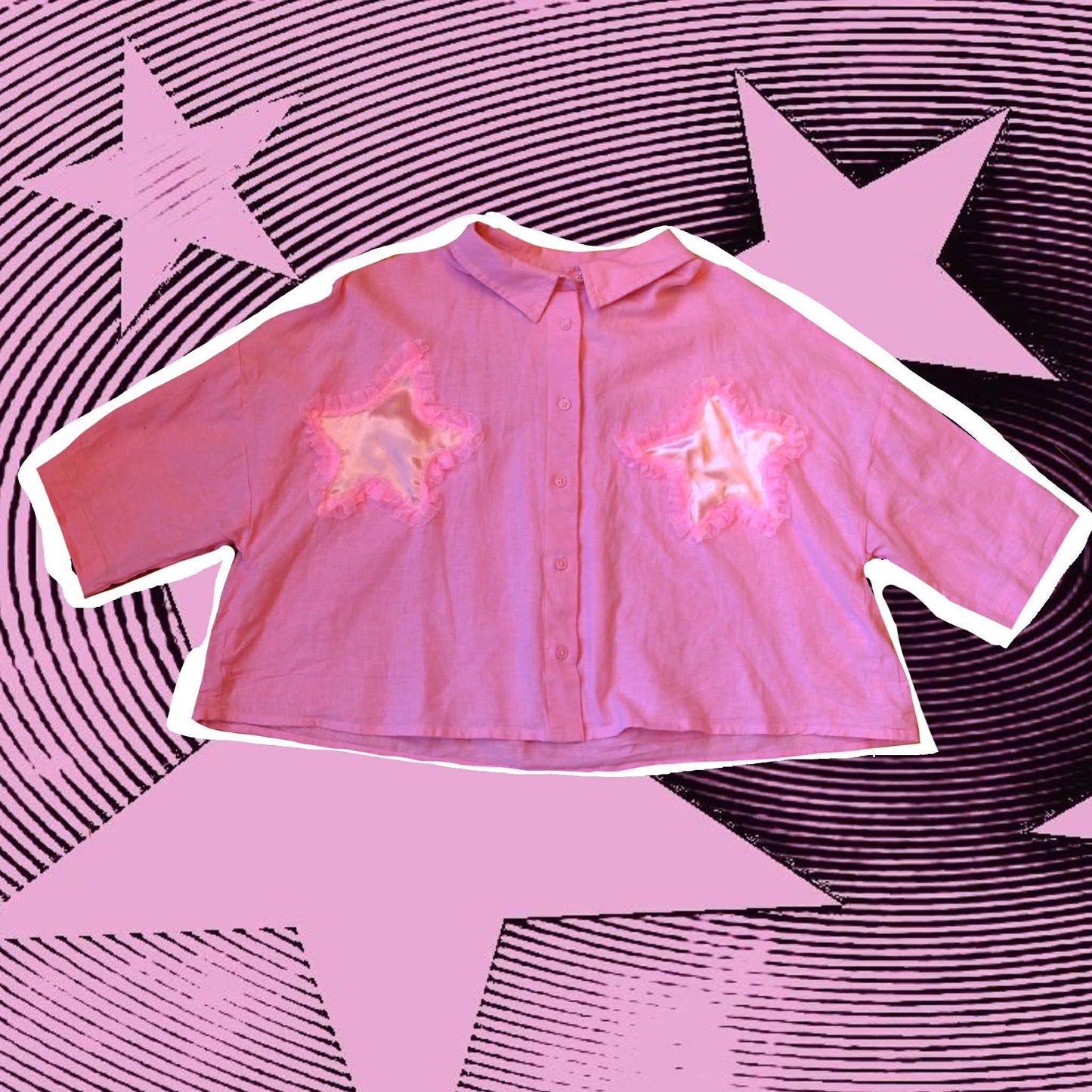 Reworked Cropped shirt  14-16