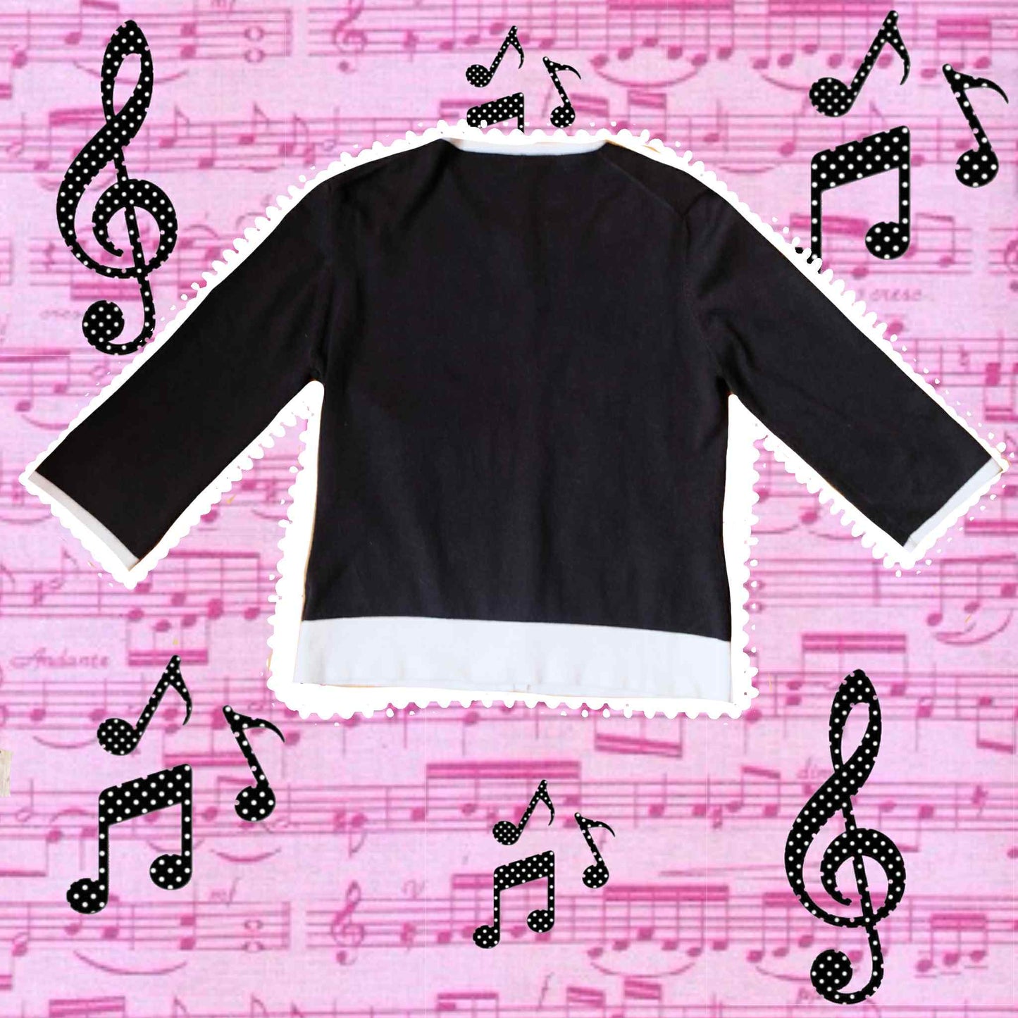 Musical Cardigan  top- M 12-14