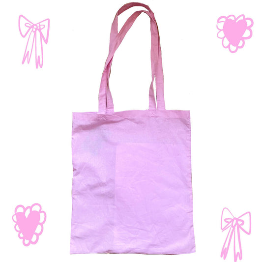 Baby Bonnet Tote bag - pink trim