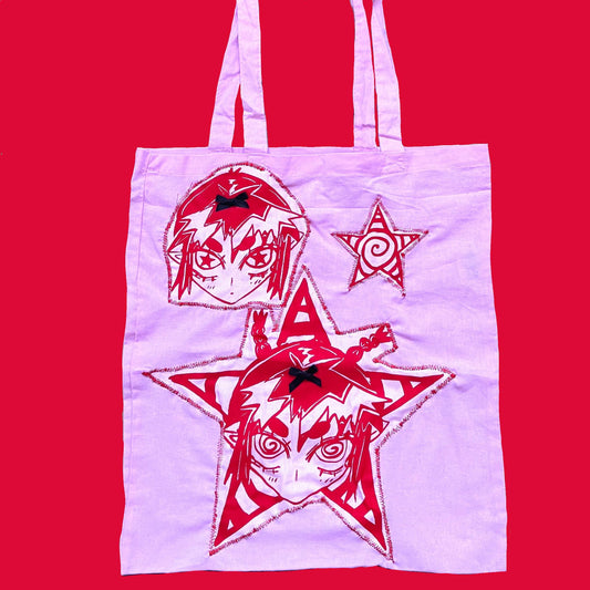 Spiral Star Tote Bag - Pink