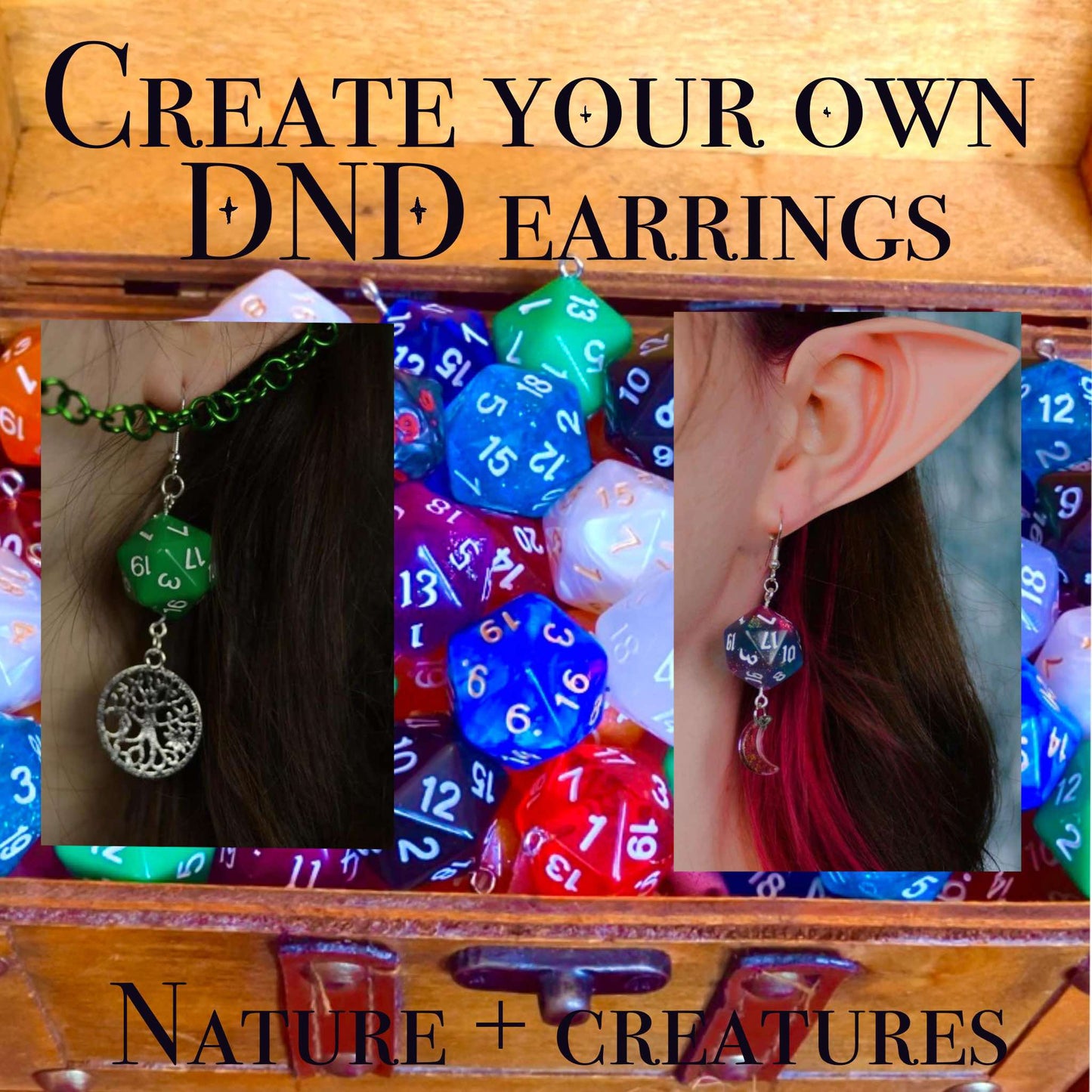 CREATE YOUR OWN DND EARRINGS- NATURE AND CREATURES