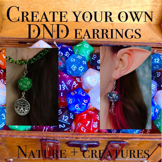 CREATE YOUR OWN DND EARRINGS- NATURE AND CREATURES