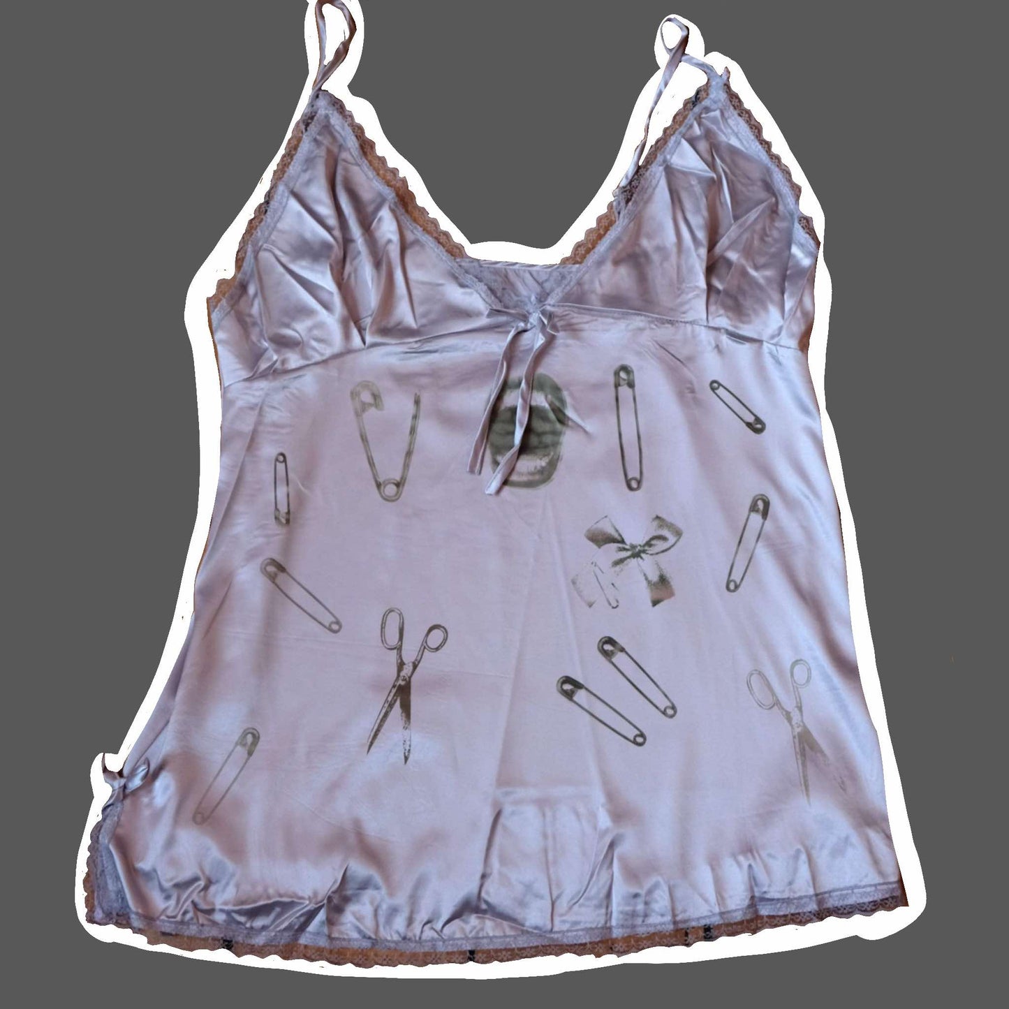 Safety Pin print slip top- M 14-16