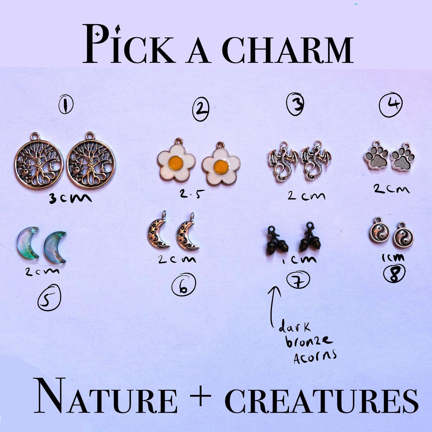 CREATE YOUR OWN DND EARRINGS- NATURE AND CREATURES