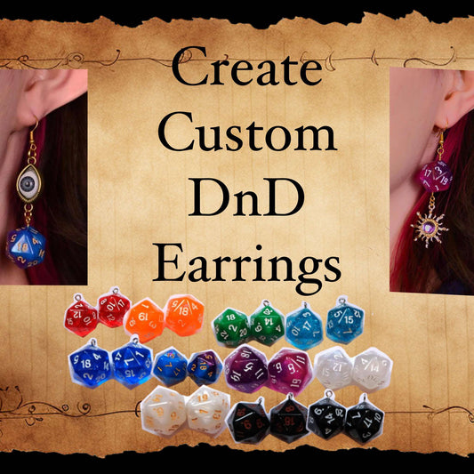 CUSTOM DND EARRINGS- MAGIC + MYSTIC