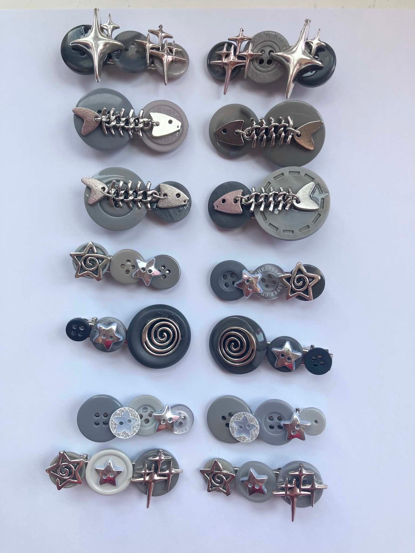 2 x Spiral Star Clips (11 designs)