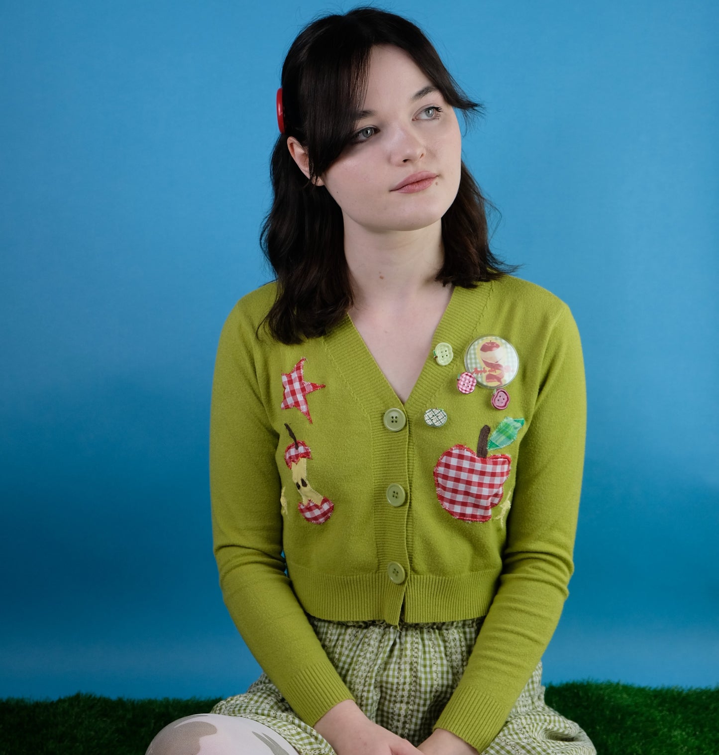 Reworked apple cardigan  Small 6-8