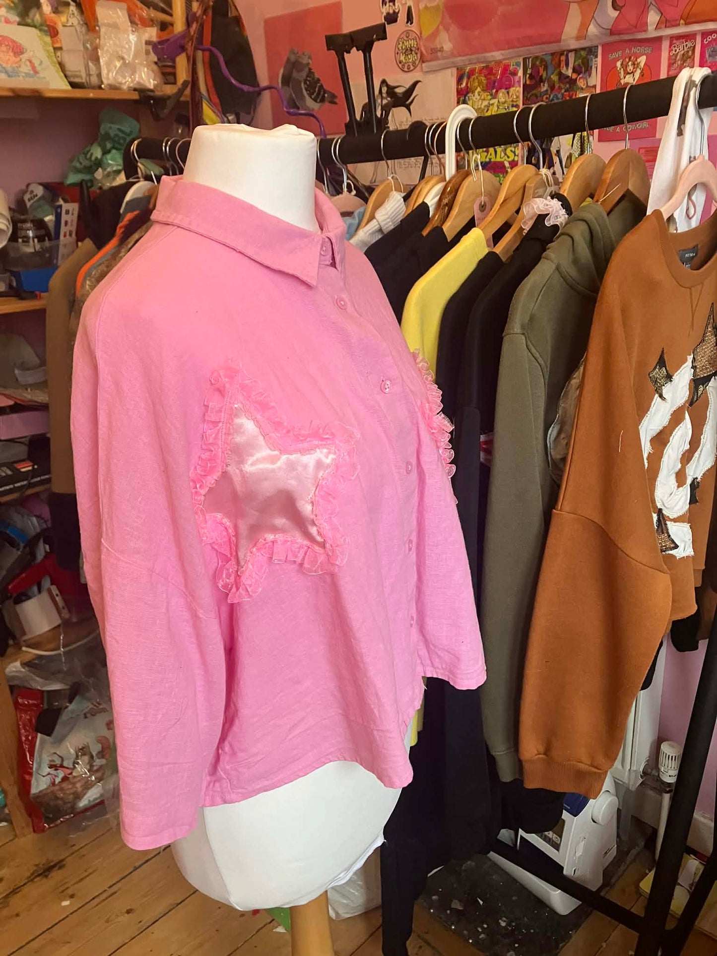 Reworked Cropped shirt  14-16