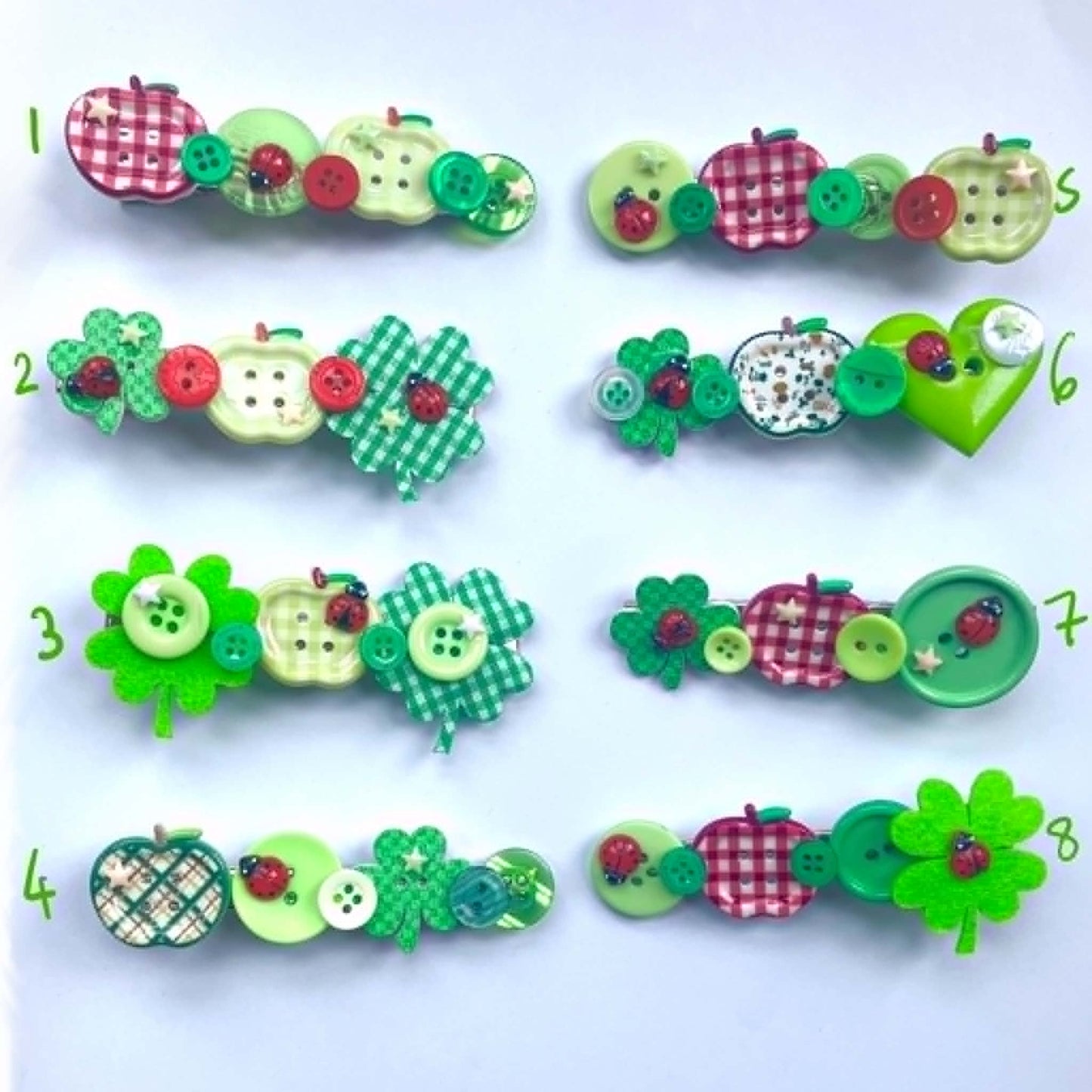 Lucky Bug clips ( 8 designs)