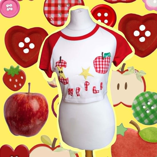 Reworked Apple tee Small 6-8