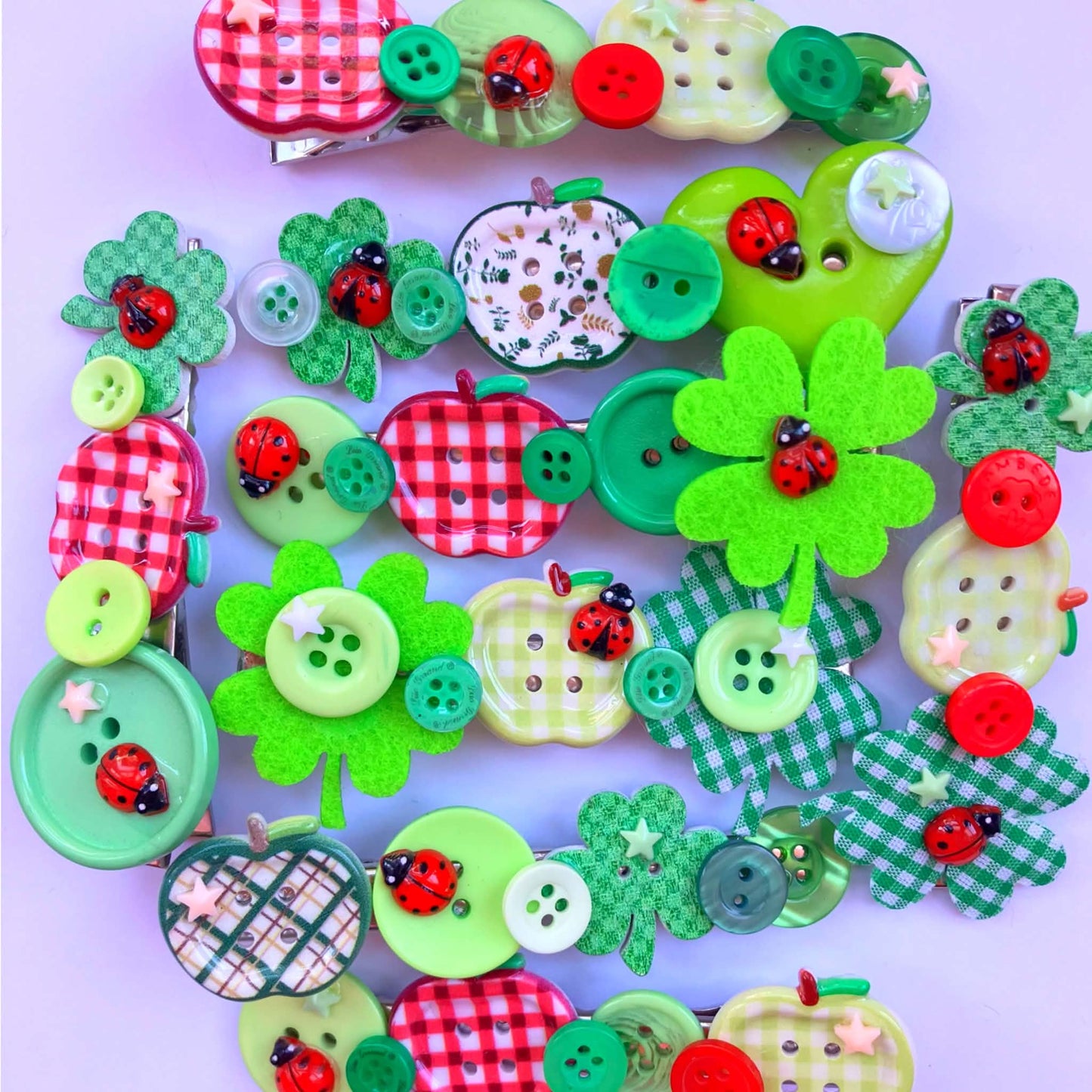 Lucky Bug clips ( 8 designs)