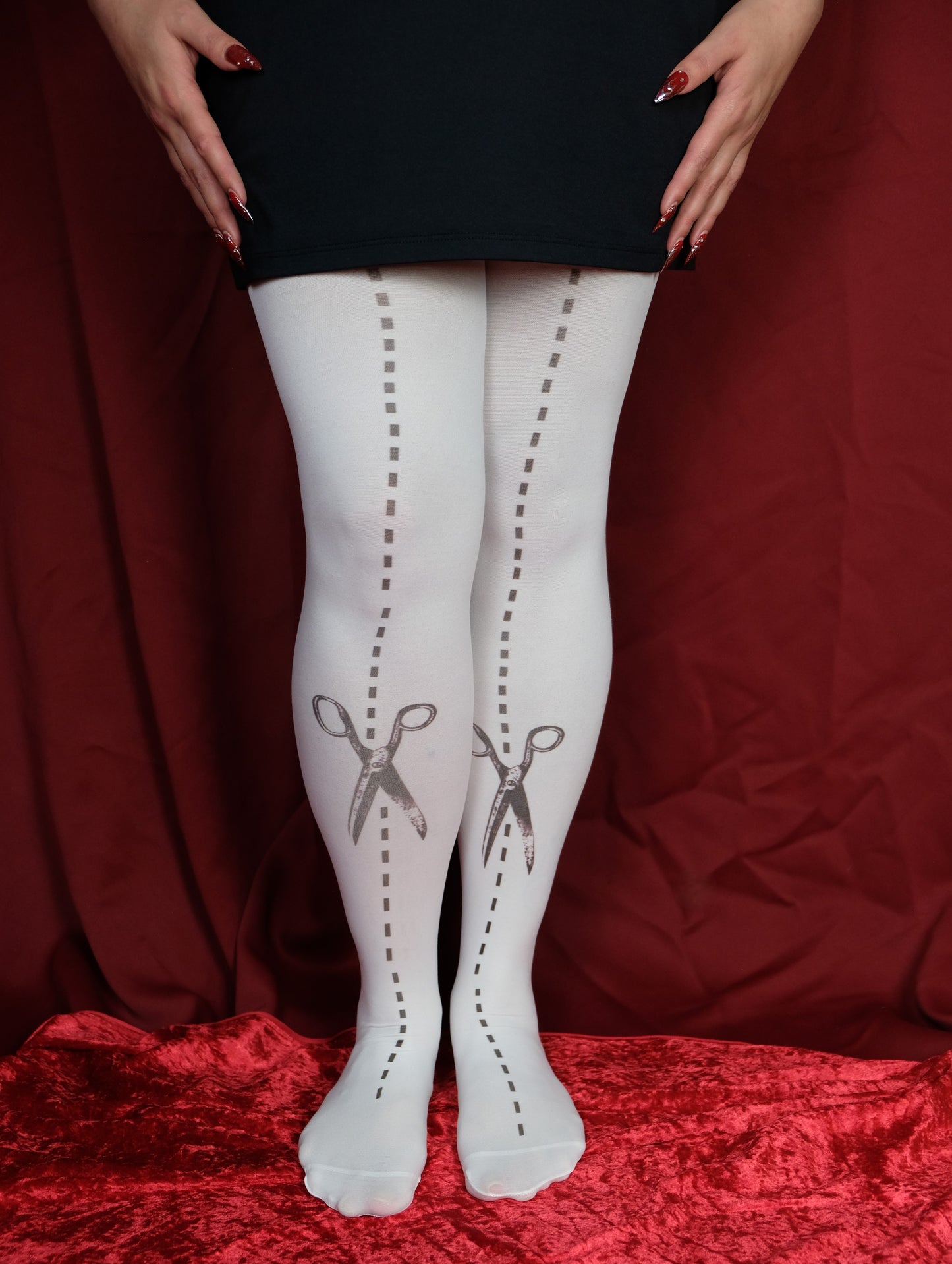 Scissor Print Tights- (S-5XL)
