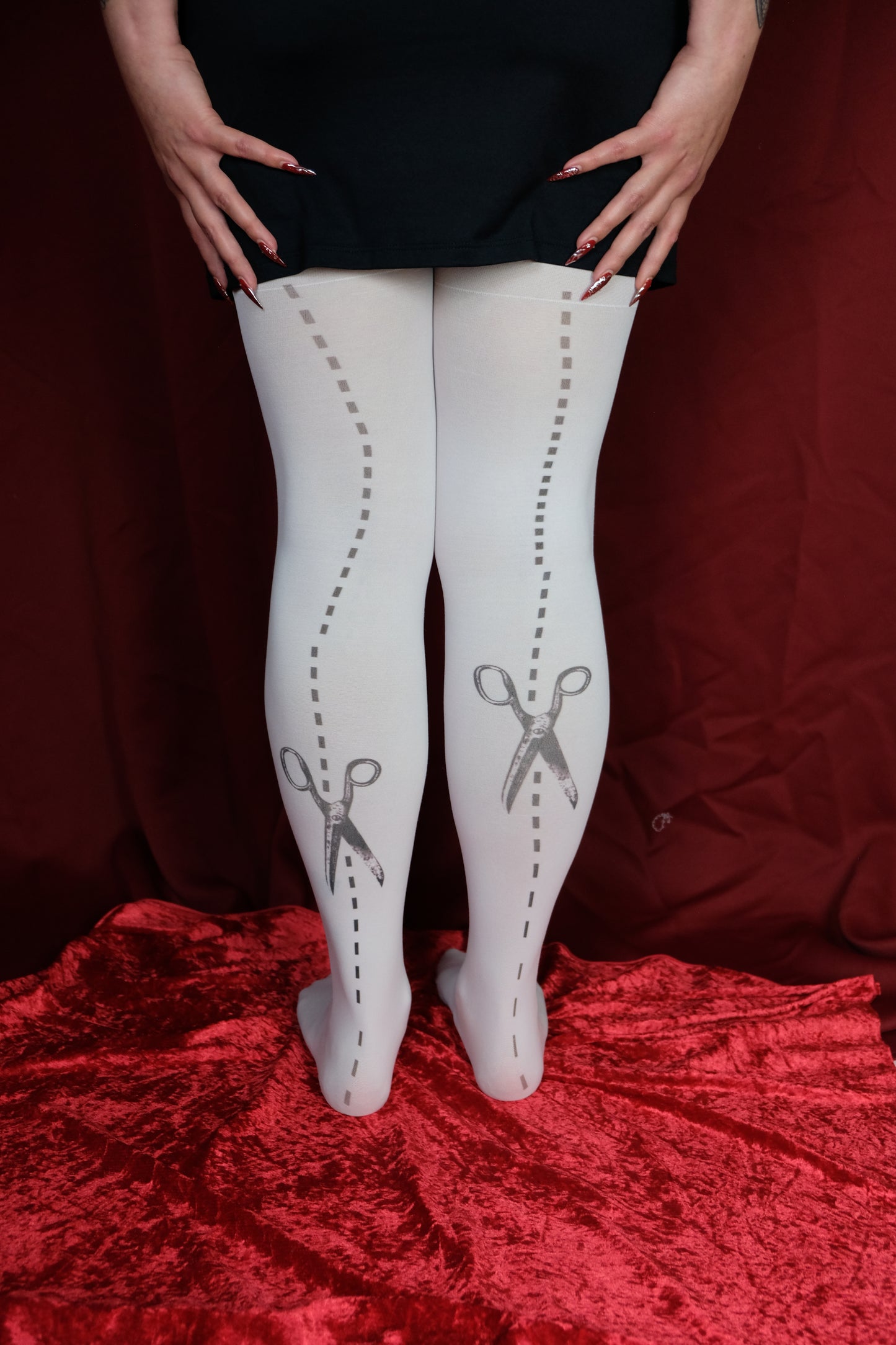 Scissor Print Tights- (S-5XL)