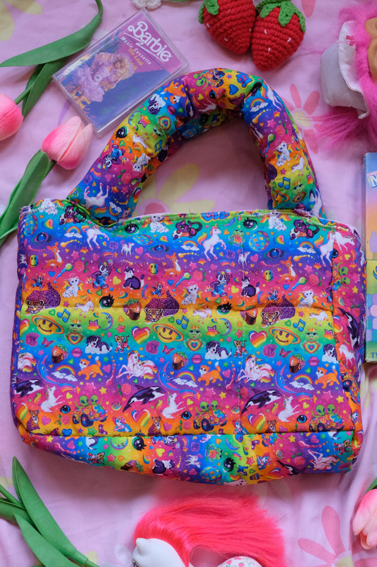 Lisa Frank rainbow hand bag