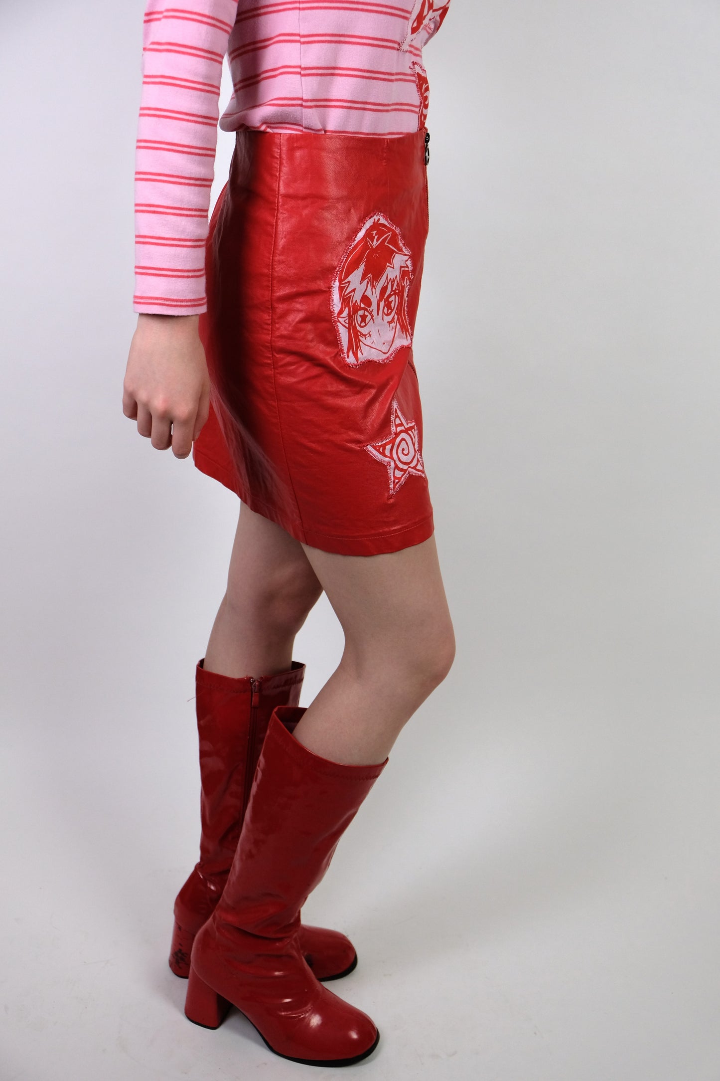 Screen Printed Red Skirt - size 8-10