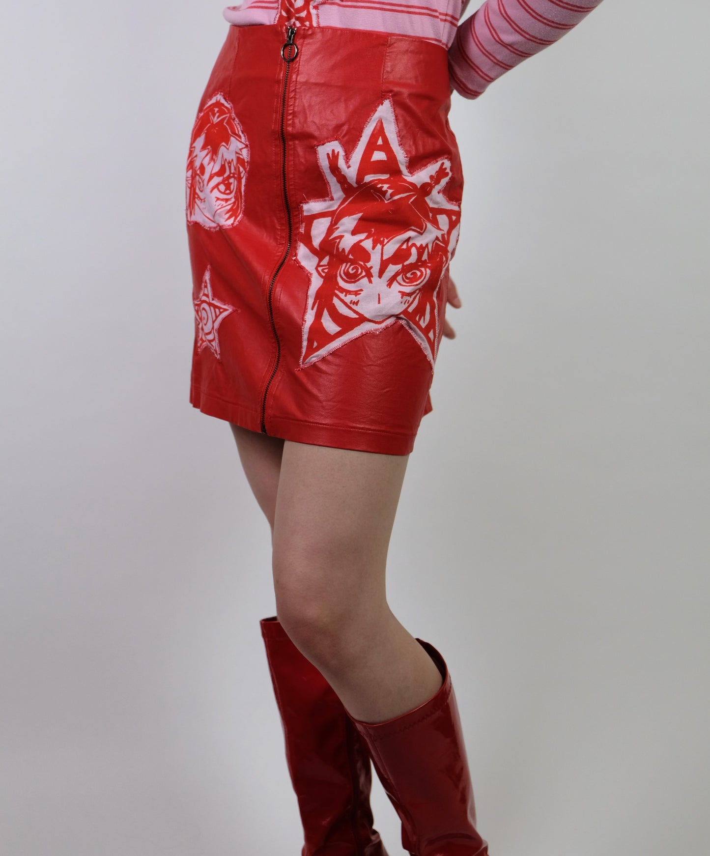 Screen Printed Red Skirt - size 8-10