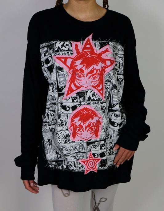 Long Sleeve Manga top UNISEX- XL