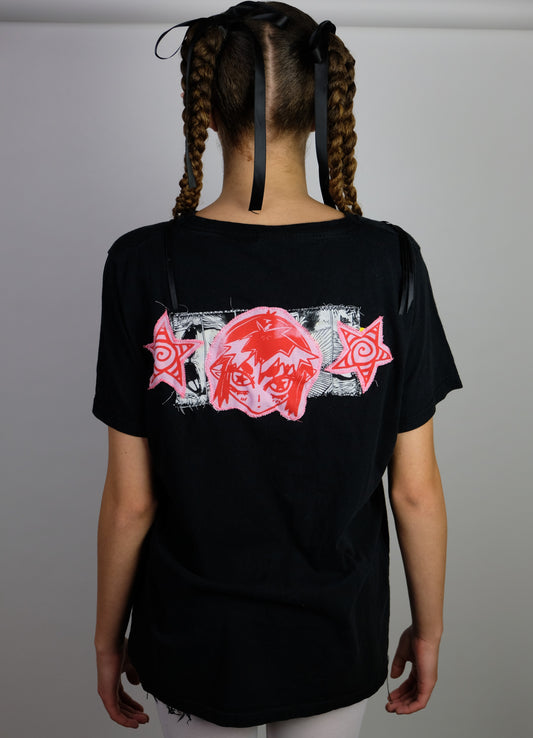 UNISEX manga reworked  tshirt- L