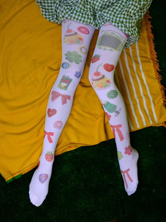 Lucky Day printed tights (S-2XL)