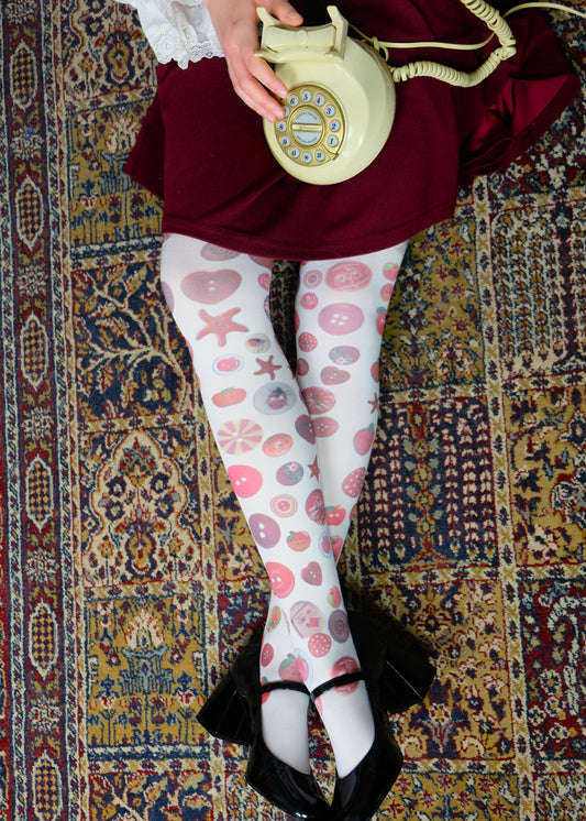 Red Button Tights (S-5XL)